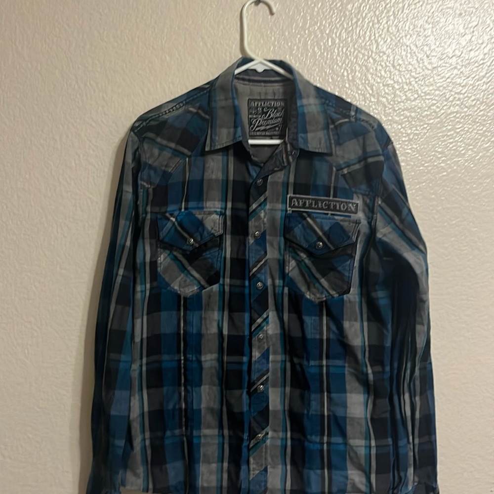Vintage affliction, button-down shirt, long sleeve